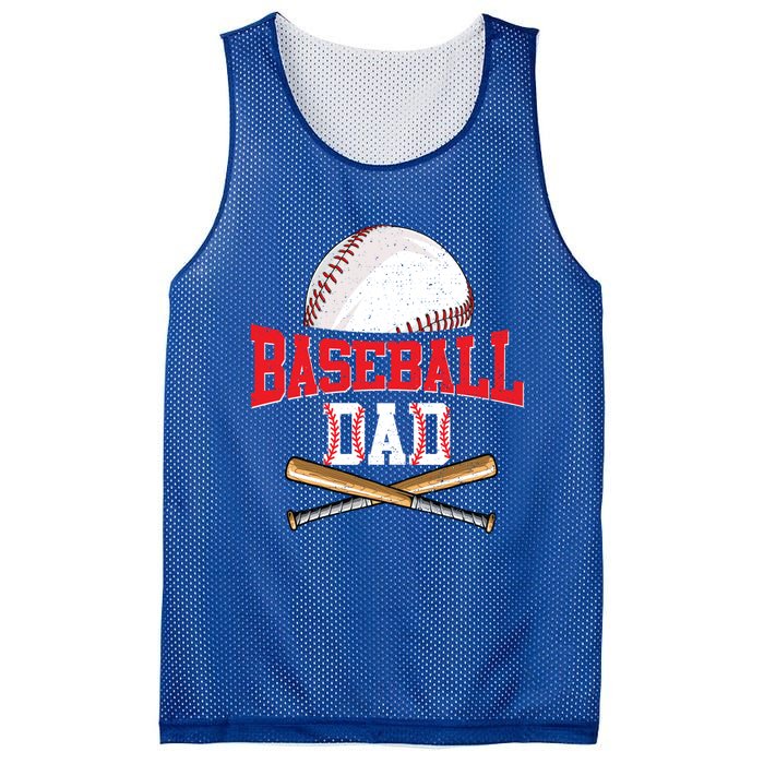 Vintage Baseball Dad Funny Fathers Day Game Day Cute Gift Mesh Reversible Basketball Jersey Tank