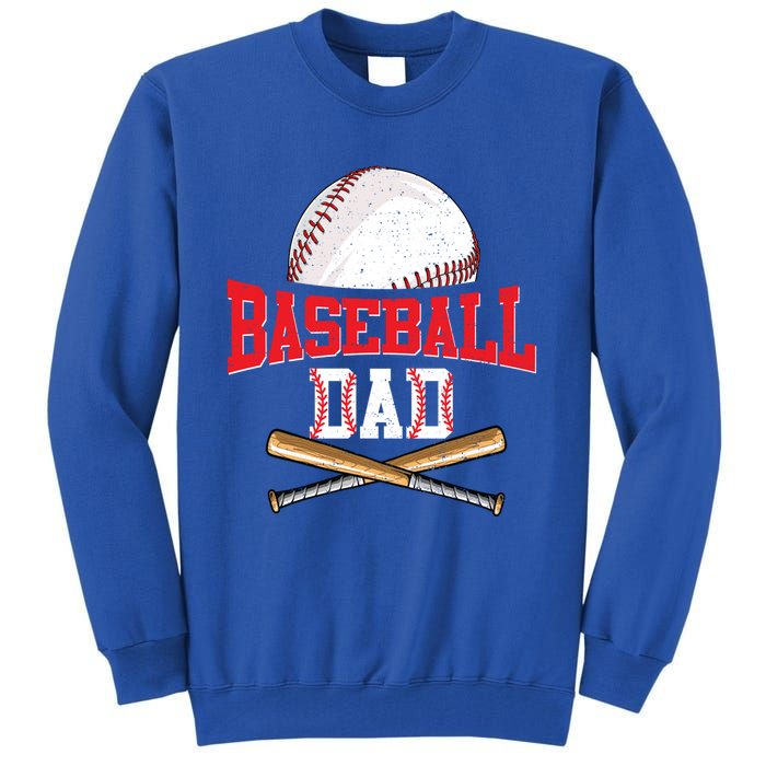 Vintage Baseball Dad Funny Fathers Day Game Day Cute Gift Tall Sweatshirt