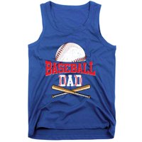 Vintage Baseball Dad Funny Fathers Day Game Day Cute Gift Tank Top