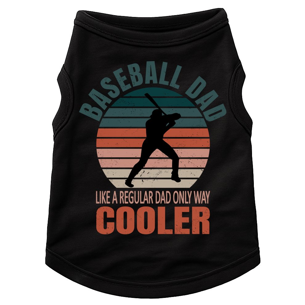 Vintage Baseball Dad Like A Regular Dad But Cooler Gift Doggie Tank