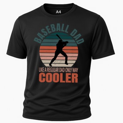 Vintage Baseball Dad Like A Regular Dad But Cooler Gift Cooling Performance Crew T-Shirt