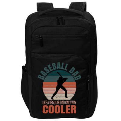 Vintage Baseball Dad Like A Regular Dad But Cooler Gift Impact Tech Backpack