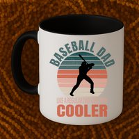 Vintage Baseball Dad Like A Regular Dad But Cooler Gift Mug