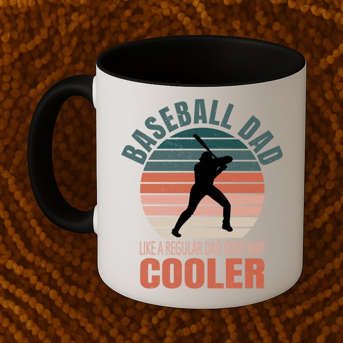 Vintage Baseball Dad Like A Regular Dad But Cooler Gift Mug