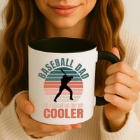 Vintage Baseball Dad Like A Regular Dad But Cooler Gift Mug