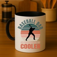 Vintage Baseball Dad Like A Regular Dad But Cooler Gift Mug