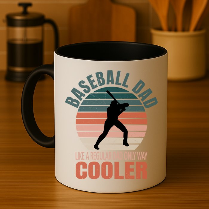 Vintage Baseball Dad Like A Regular Dad But Cooler Gift Mug