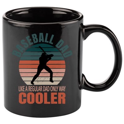 Vintage Baseball Dad Like A Regular Dad But Cooler Gift 11oz C Handle Ceramic Mug