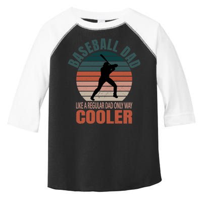Vintage Baseball Dad Like A Regular Dad But Cooler Gift Toddler Fine Jersey T-Shirt