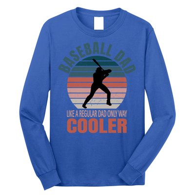 Vintage Baseball Dad Like A Regular Dad But Cooler Gift Long Sleeve Shirt