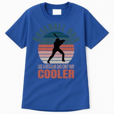 Vintage Baseball Dad Like A Regular Dad But Cooler Gift Tall T-Shirt