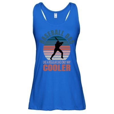 Vintage Baseball Dad Like A Regular Dad But Cooler Gift Ladies Essential Flowy Tank