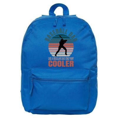 Vintage Baseball Dad Like A Regular Dad But Cooler Gift 16 in Basic Backpack