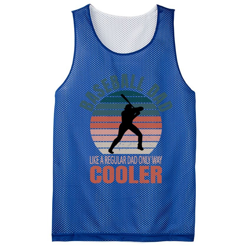 Vintage Baseball Dad Like A Regular Dad But Cooler Gift Mesh Reversible Basketball Jersey Tank