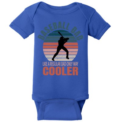Vintage Baseball Dad Like A Regular Dad But Cooler Gift Baby Bodysuit