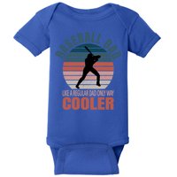 Vintage Baseball Dad Like A Regular Dad But Cooler Gift Baby Bodysuit
