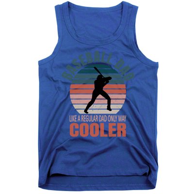 Vintage Baseball Dad Like A Regular Dad But Cooler Gift Tank Top