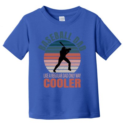 Vintage Baseball Dad Like A Regular Dad But Cooler Gift Toddler T-Shirt