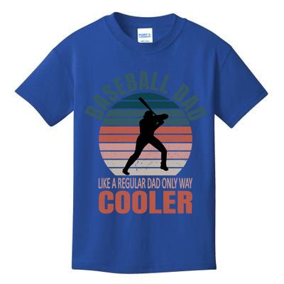 Vintage Baseball Dad Like A Regular Dad But Cooler Gift Kids T-Shirt