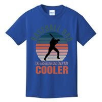 Vintage Baseball Dad Like A Regular Dad But Cooler Gift Kids T-Shirt