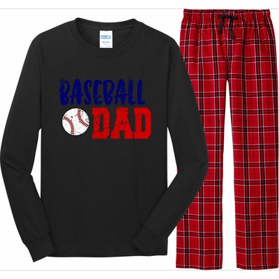 Vintage Baseball Dad Cool Gift Long Sleeve Pajama Set