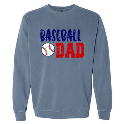 Vintage Baseball Dad Cool Gift Garment-Dyed Sweatshirt