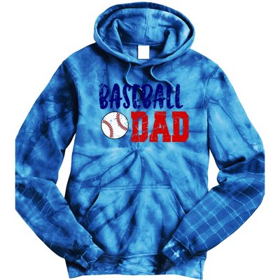 Vintage Baseball Dad Cool Gift Tie Dye Hoodie