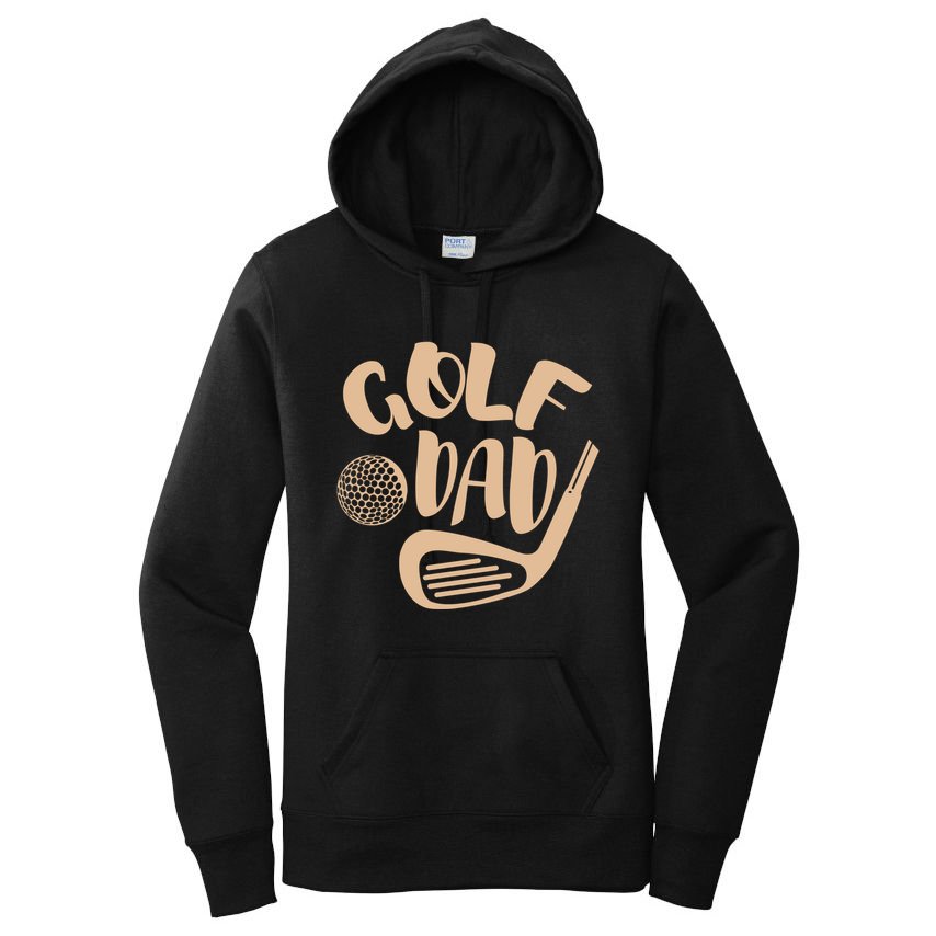 Vintage Best Dad By Par Gift FatherS Day Golfing Gift Women's Pullover Hoodie