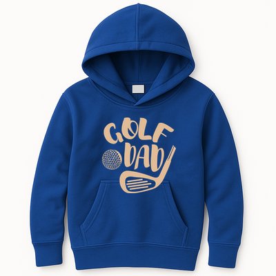 Vintage Best Dad By Par Gift FatherS Day Golfing Gift Kids Hoodie