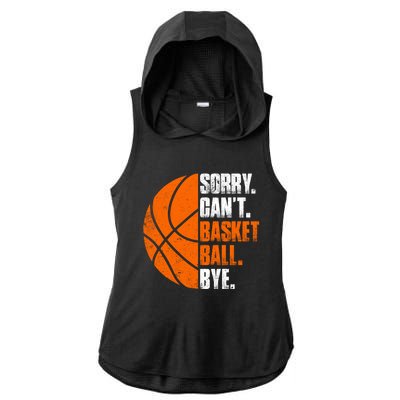 Vintage Basketball Distressed Game Day Funny Dad Mom Gift Ladies PosiCharge Tri-Blend Wicking Draft Hoodie Tank