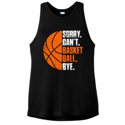 Vintage Basketball Distressed Game Day Funny Dad Mom Gift Ladies PosiCharge Tri-Blend Wicking Tank