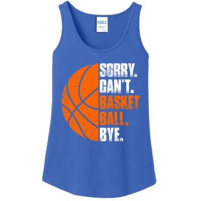 Vintage Basketball Distressed Game Day Funny Dad Mom Gift Ladies Essential Tank