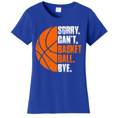 Vintage Basketball Distressed Game Day Funny Dad Mom Gift Women's T-Shirt