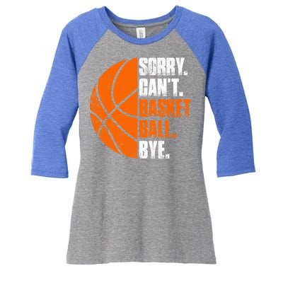 Vintage Basketball Distressed Game Day Funny Dad Mom Gift Women's Tri-Blend 3/4-Sleeve Raglan Shirt