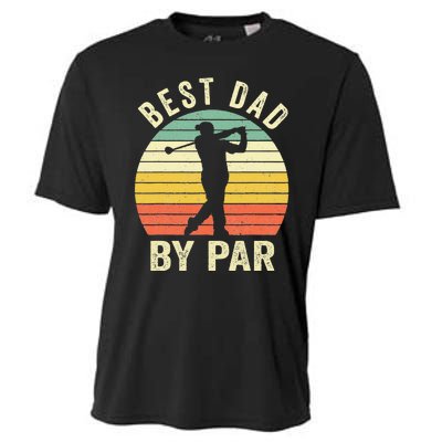 Vintage Best Dad By Par Fathers Day Golfing Cooling Performance Crew T-Shirt