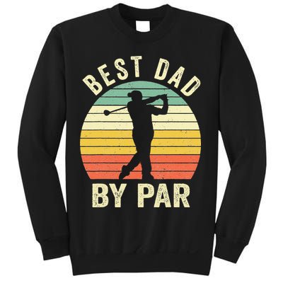 Vintage Best Dad By Par Fathers Day Golfing Sweatshirt