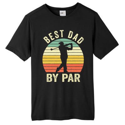 Vintage Best Dad By Par Fathers Day Golfing Tall Fusion ChromaSoft Performance T-Shirt