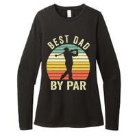 Vintage Best Dad By Par Fathers Day Golfing Womens CVC Long Sleeve Shirt