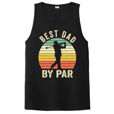 Vintage Best Dad By Par Fathers Day Golfing PosiCharge Competitor Tank