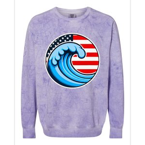 Vote Blue Democrat Election 2024 Blue Wave Democracy Women Colorblast Crewneck Sweatshirt