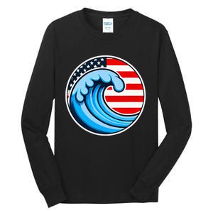 Vote Blue Democrat Election 2024 Blue Wave Democracy Women Tall Long Sleeve T-Shirt