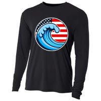 Vote Blue Democrat Election 2024 Blue Wave Democracy Women Cooling Performance Long Sleeve Crew