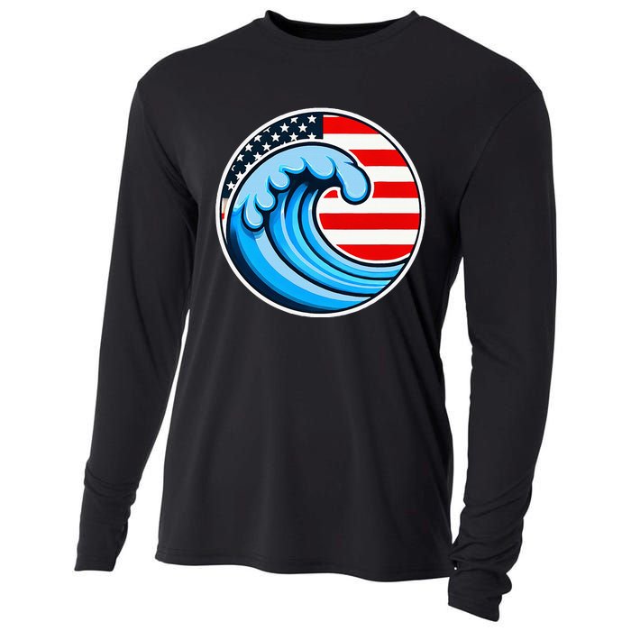 Vote Blue Democrat Election 2024 Blue Wave Democracy Women Cooling Performance Long Sleeve Crew