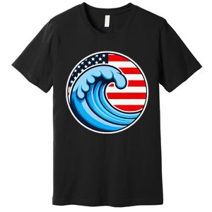 Vote Blue Democrat Election 2024 Blue Wave Democracy Women Premium T-Shirt