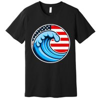 Vote Blue Democrat Election 2024 Blue Wave Democracy Women Premium T-Shirt