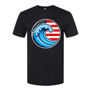 Vote Blue Democrat Election 2024 Blue Wave Democracy Women Softstyle CVC T-Shirt