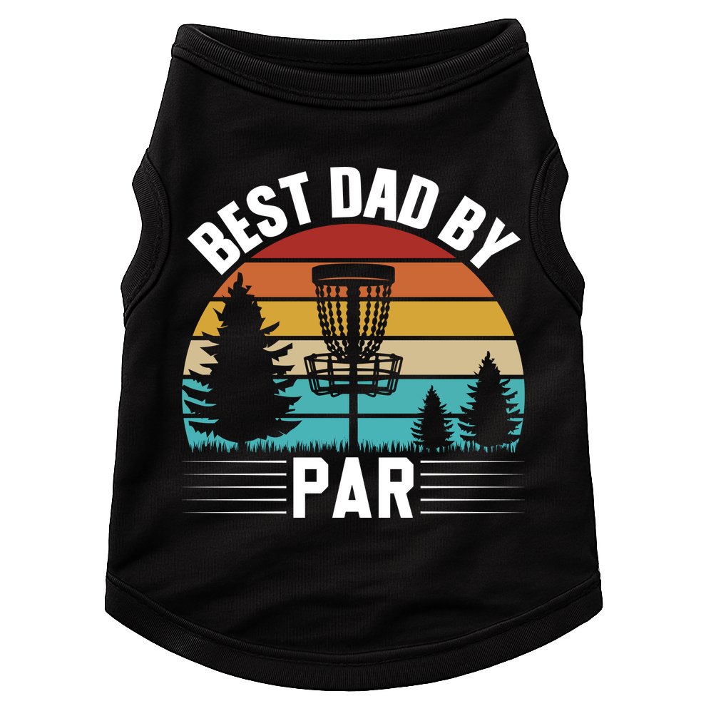 Vintage Best Dad By Par Disc Golf Doggie Tank