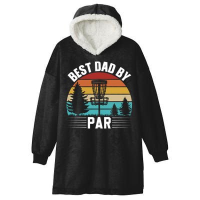 Vintage Best Dad By Par Disc Golf Hooded Wearable Blanket