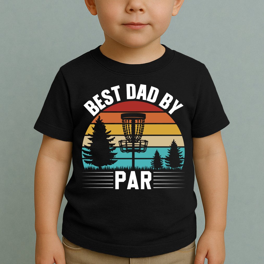 Vintage Best Dad By Par Disc Golf Toddler T-Shirt