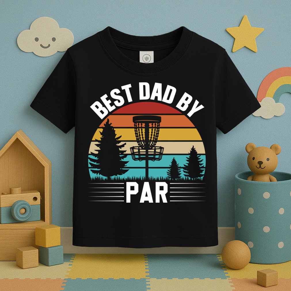 Vintage Best Dad By Par Disc Golf Toddler T-Shirt